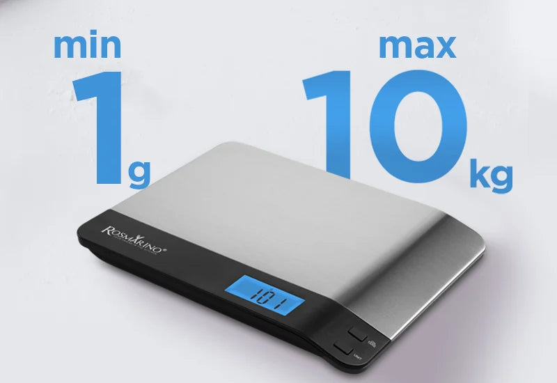 Odváží až 10 kg surovin s přesností na 1 g.