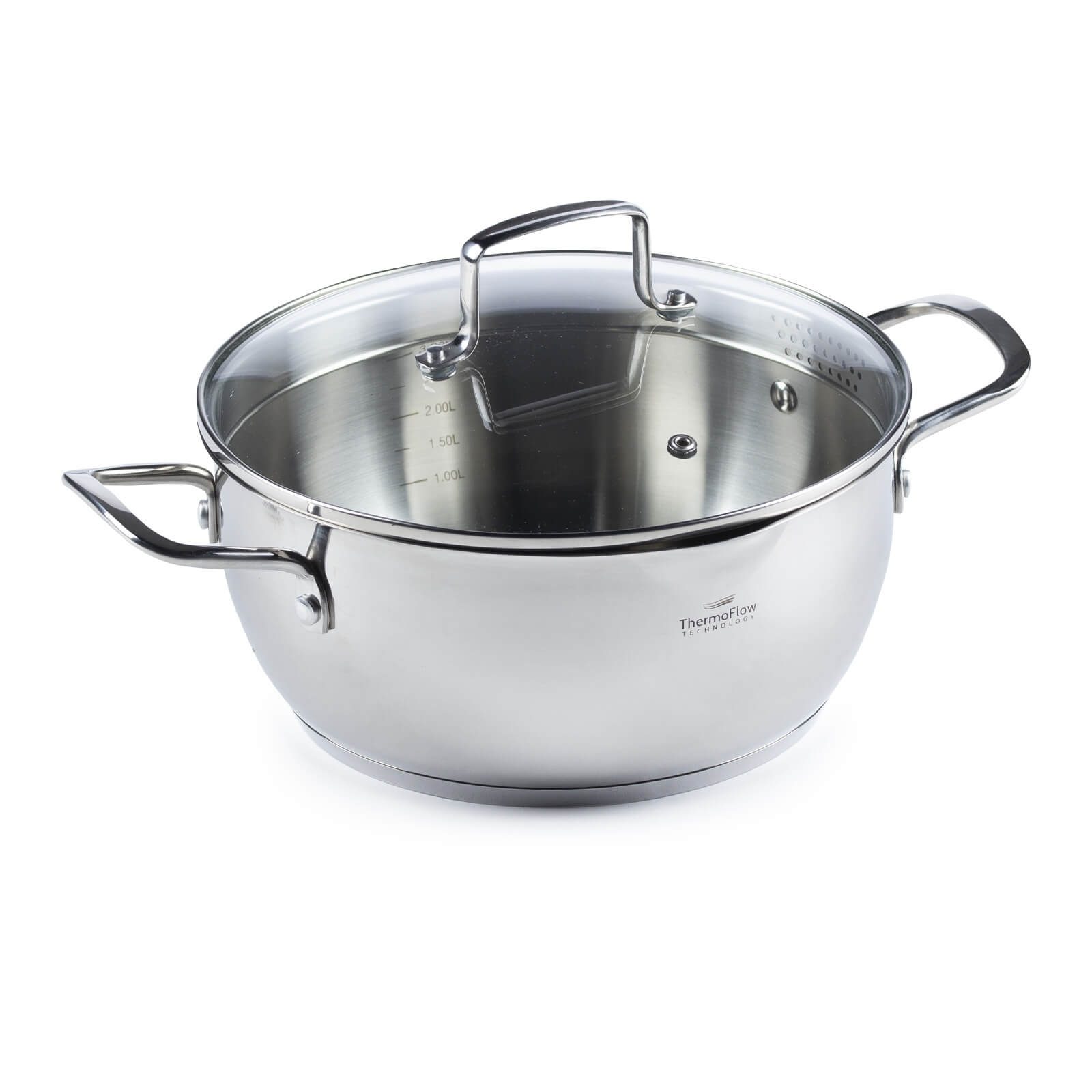 Rosmarino ocelový hrnec Pour&Cook II se skleněnou poklicí – 4,2 L, 24 cm