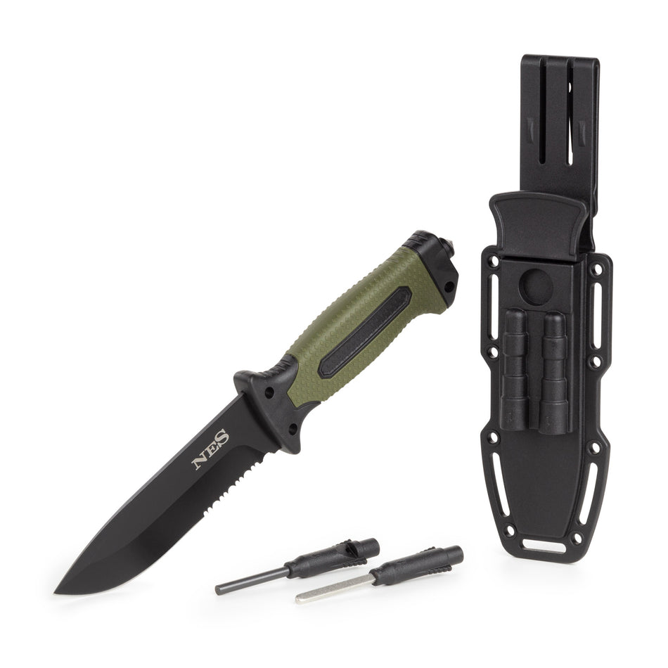 Nůž pro přežití NES Move Adventure se 4 doplňky – čepel 13,5 cm