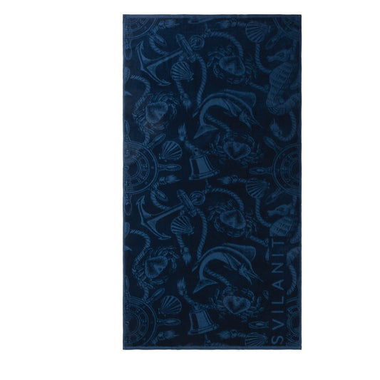 Plážová osuška Nautilus Blue, 80 x 160 cm