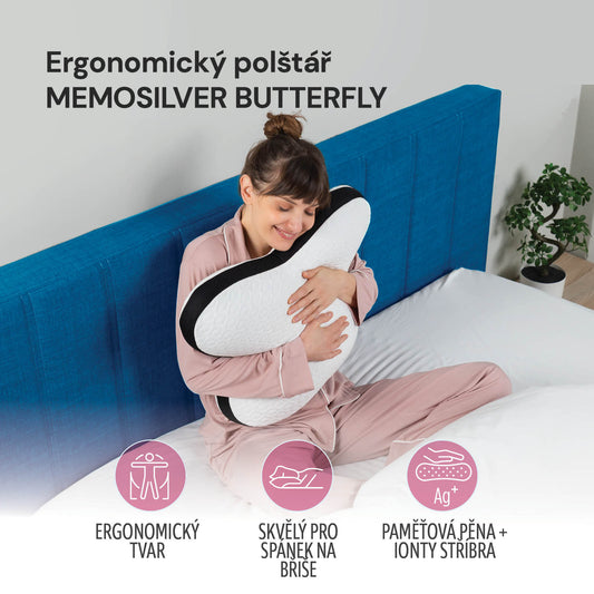 Ergonomický polštář Vitapur Memosilver Butterfly
