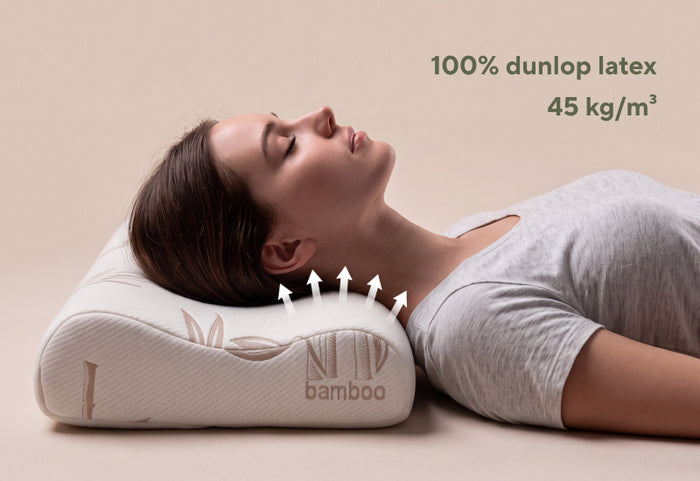 100 % přírodní latex Dunlop pro dlouhotrvající, stabilní oporu