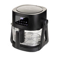 Oboustranná skleněná horkovzdušná fritéza 3 v 1 Rosmarino Airfryer Rotate&Grill 360° – 4,5 L + 2,5 L