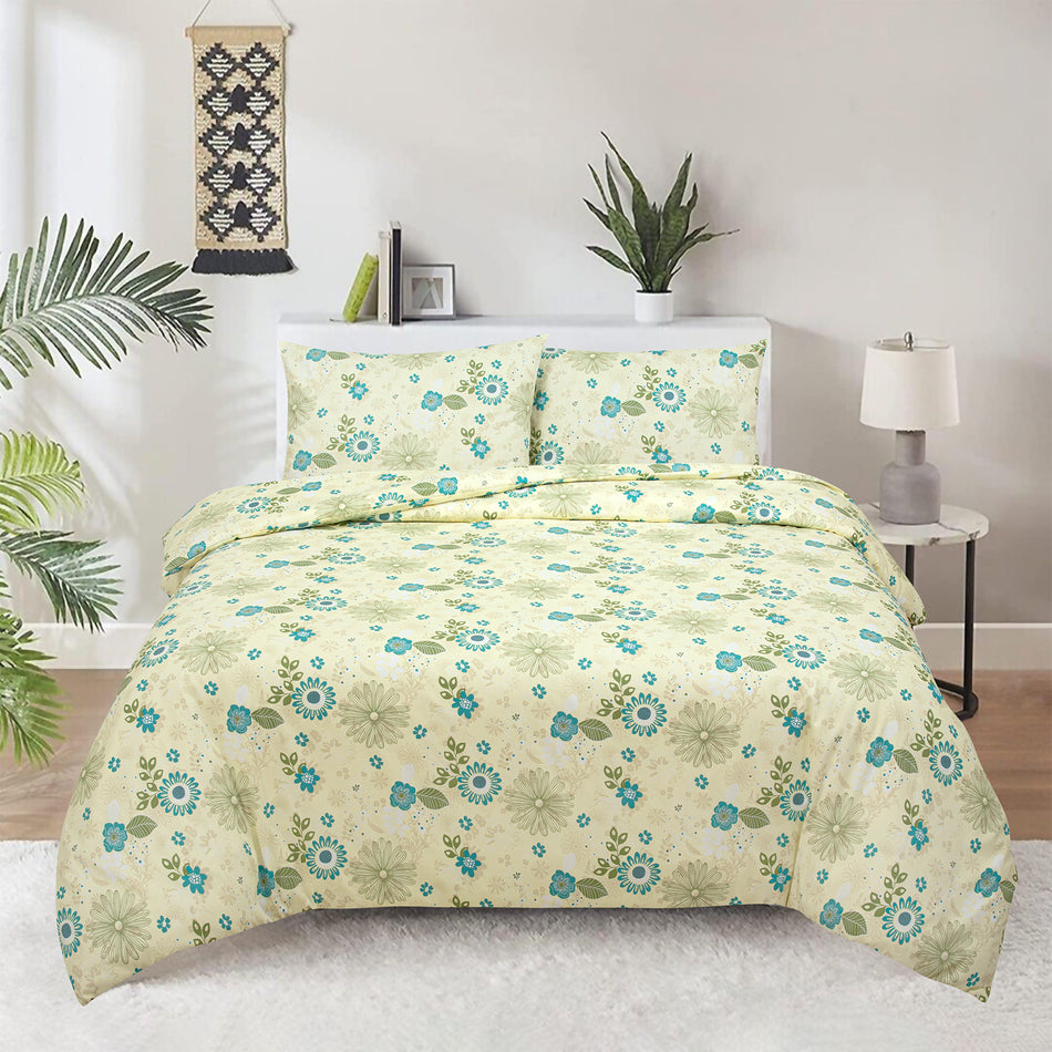 Bavlněné saténové povlečení Floral Head