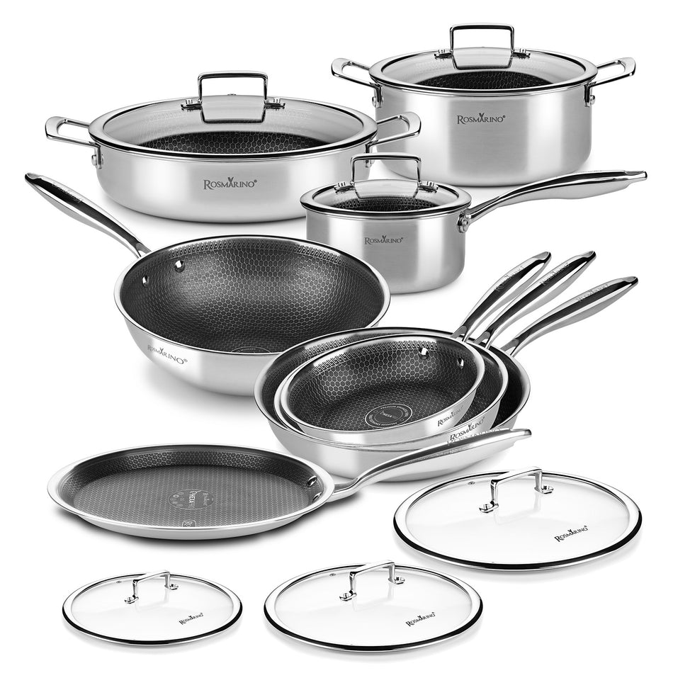 14dílná sada kuchyňského nádobí Rosmarino HexaPro s poklicemi