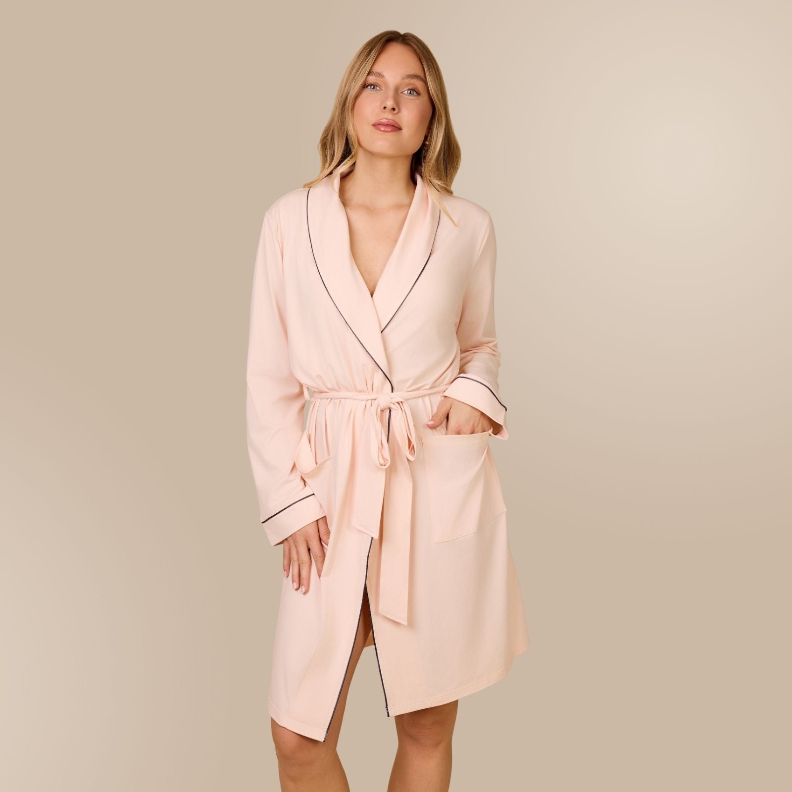 Svilanit dámský župan Luméa – Cloud Rose