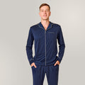 Svilanit pánské dlouhé pyžamo Greyson – Imperial Blue