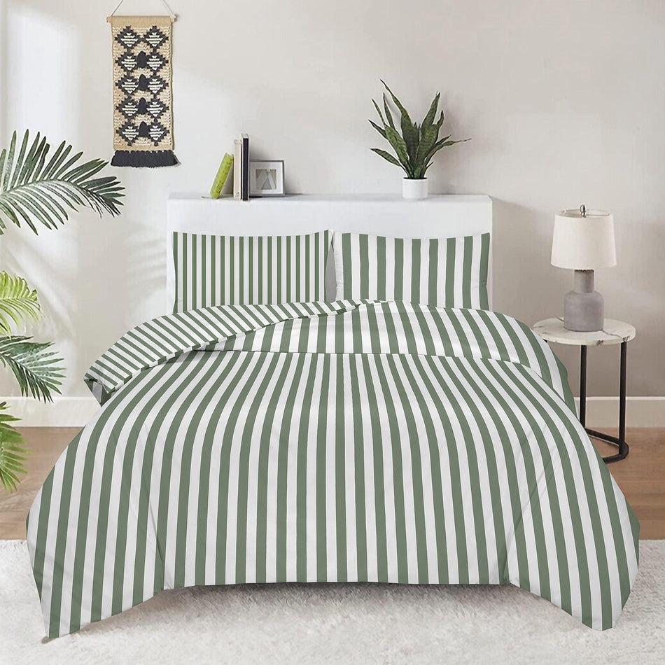 Bavlněné povlečení Svilanit Olive Stripe