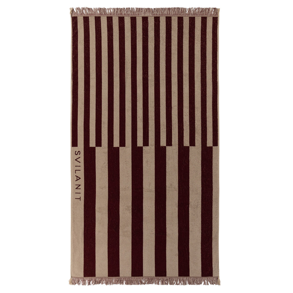 Svilanit velká prémiová plážová osuška Double Stripes, 100 x 180 cm