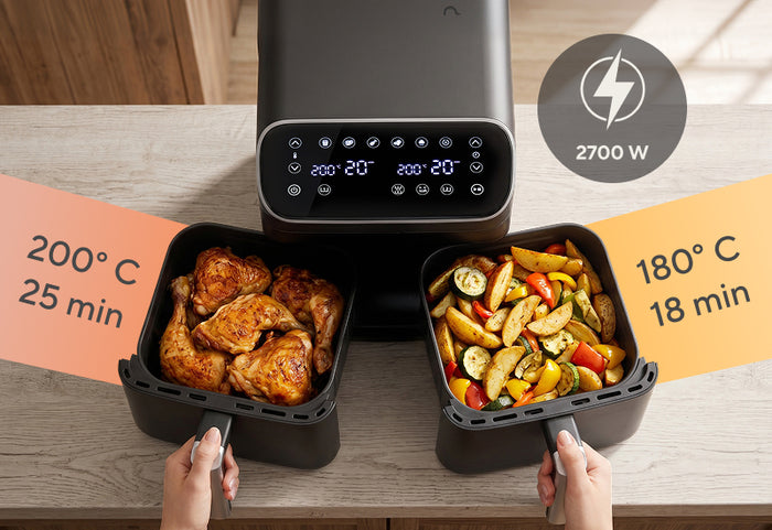 Technologie Dual-Zone pro křupavost zvenku a šťavnatost uvnitř