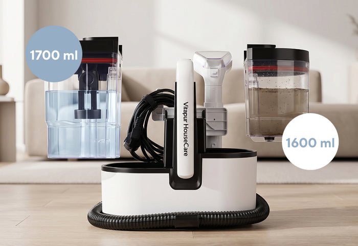 Systém DualClean s oddělenými nádržemi na čistou a špinavou vodu