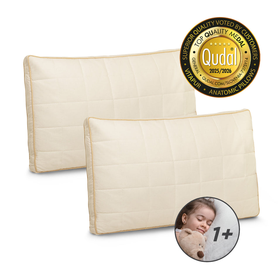 2 x polštář pro nejmenší Vitapur My First Pillow s bambusovými vlákny – 40 x 60 cm