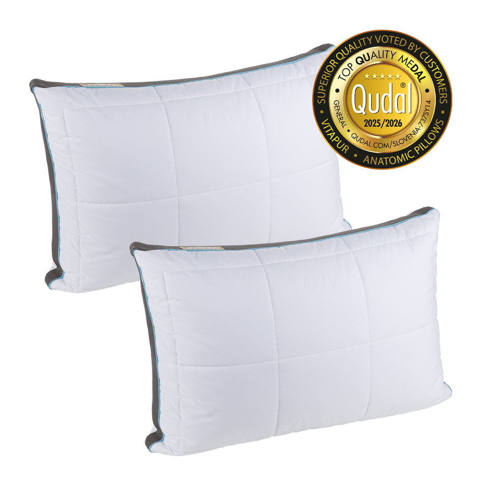 2 x Vitapur MemoSilver Premium hybridní polštář – 50 x 70 cm