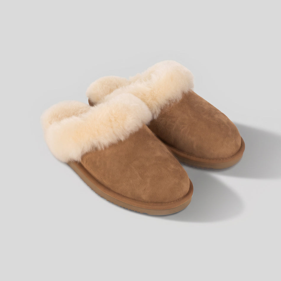 Teplé dámské pantofle z prémiové ovčí vlny Warm Step Luxury