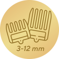 4 hřebeny pro délku vlasů 3–12 mm3