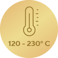 Teplotní rozsah 120–230 °C2